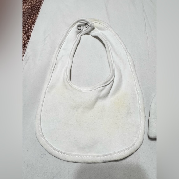 Gucci vintage baby cotton two-piece hat & bib with Gucci logo - Picture 6 of 11